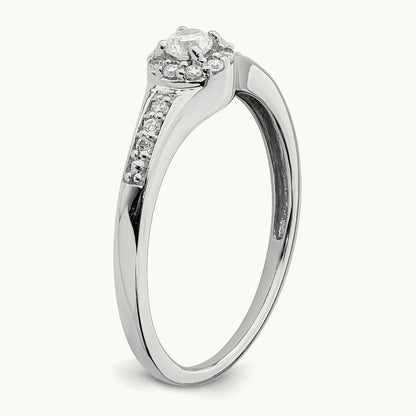 Cluster Engagement Ring, 0.20 ct tw Lab-Grown Diamond