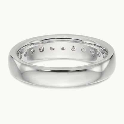11-Stone Diamond Channel Band, 14K White Gold