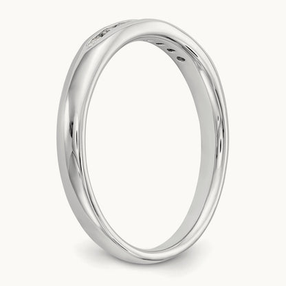 7-Stone Diamond Channel Band, 14K White Gold