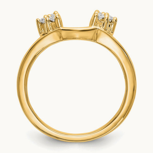 Ring Wrap, 0.10-0.15 ct tw Lab-Grown Diamond — 1/8 ct, 14K Yellow Gold
