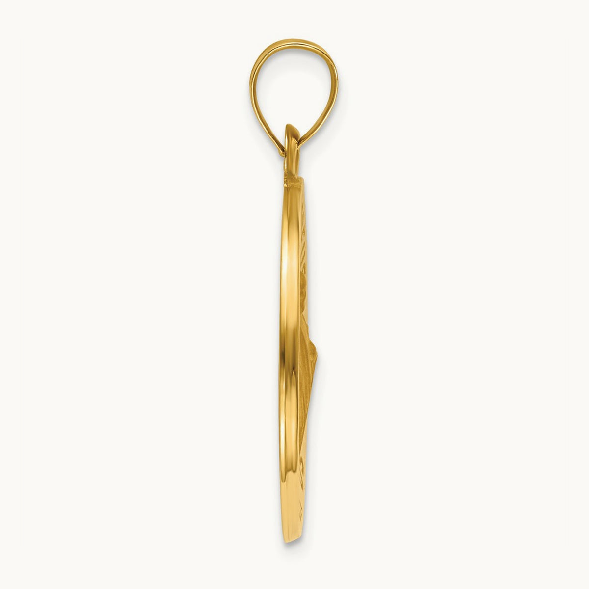 Saint Jude Medal Hollow Pendant, 14K