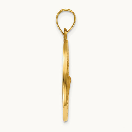 Saint Jude Medal Hollow Pendant, 14K