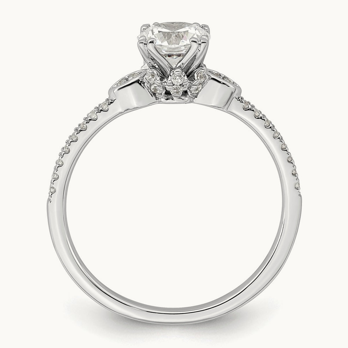 Round Semi-Mount Engagement Ring — 3/4 ct, 7