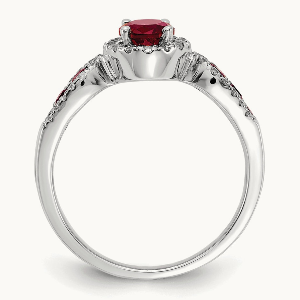 Oval Created Ruby Ring — 7
