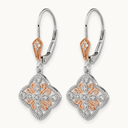 w/ Diamond Leverback Earrings — photo set