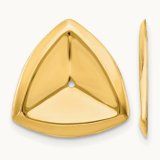 Polished Triangle Earring Jackets, 14K
