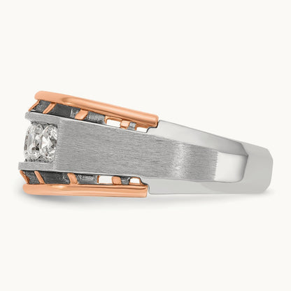 5 Stone Men's Ring, 1.00 ct tw Lab-Grown Diamond