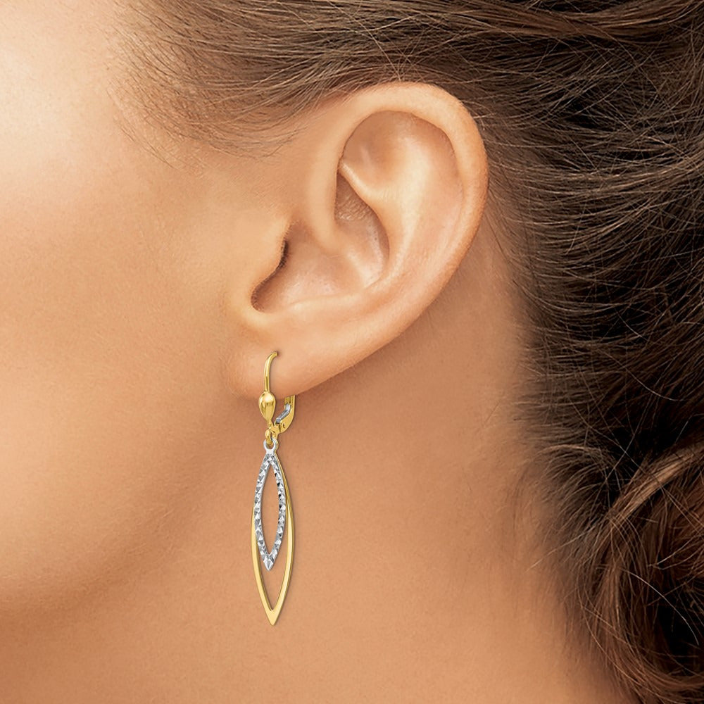 Diamond-cut Leverback Earrings — photo set