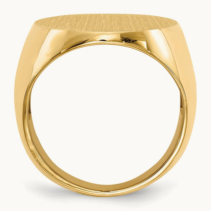 Open Back Mens Signet Ring — photo set