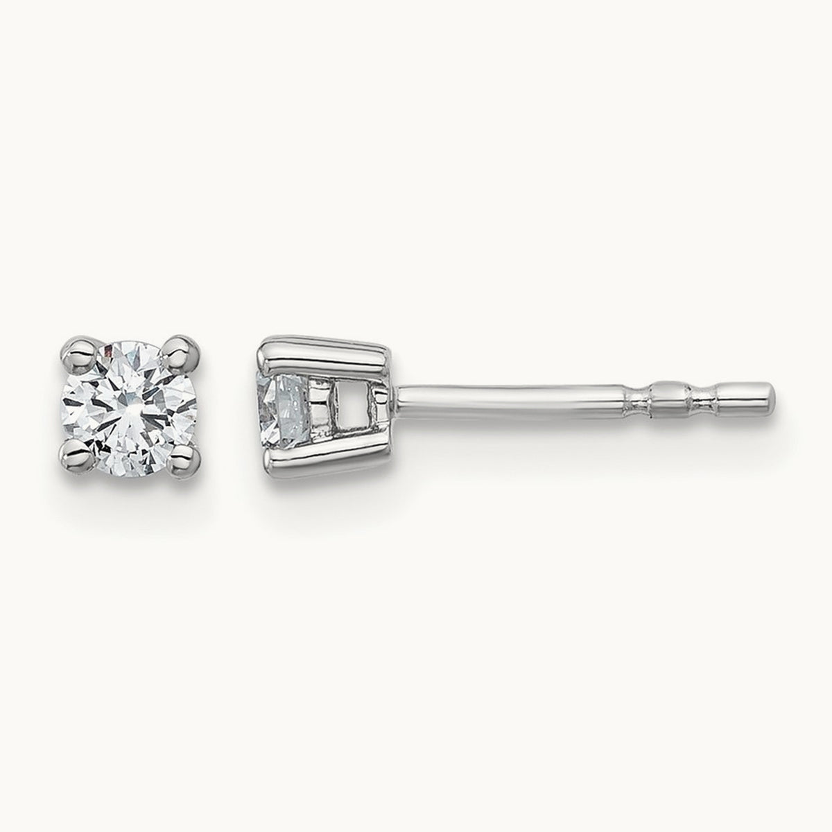 Round Heavyweight Stud Earrings, 0.10-7.00 ct tw Lab-Grown Diamond — 1/4 ct, 14K White Gold