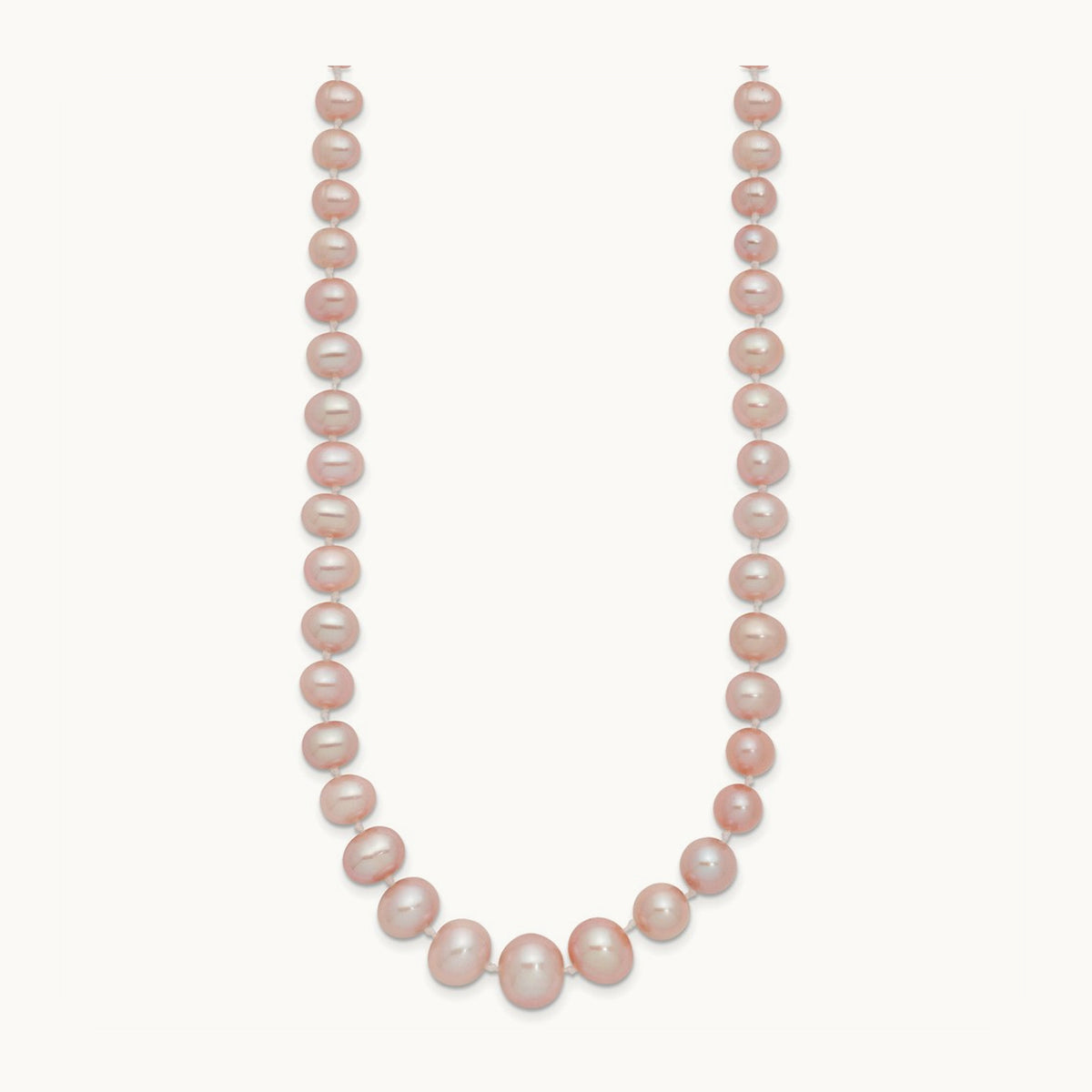4- Purple Freshwater Cultured Pearl Graduated Necklace, 8mm, 14K