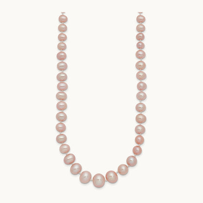 4- Purple Freshwater Cultured Pearl Graduated Necklace, 8mm, 14K