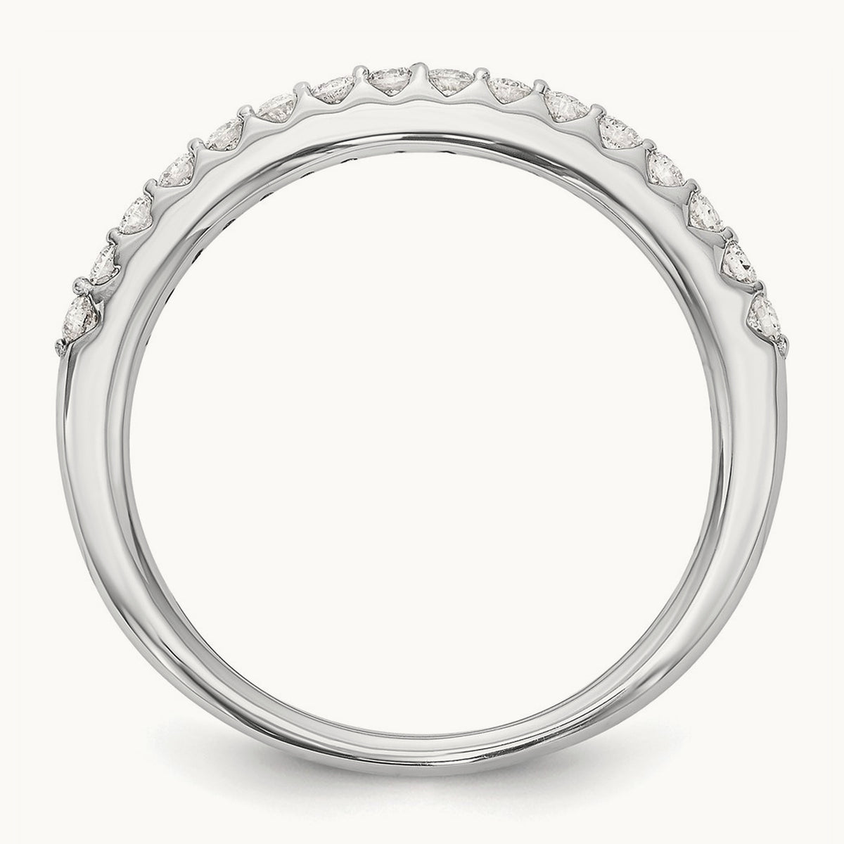 Diamond Wedding Band, 14K White Gold