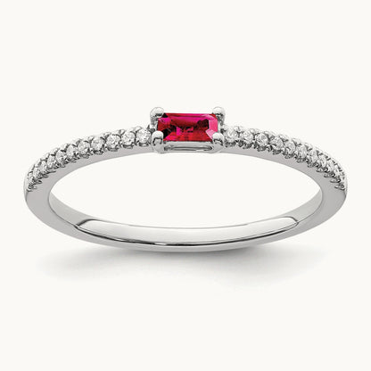 Polished Ruby and Diamond Ring — photo set