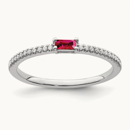 Polished Ruby and Diamond Ring — photo set