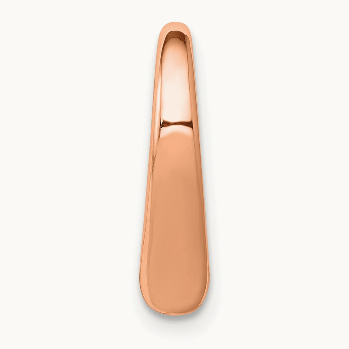 Polished Heart Chain Slide — 14K Rose Gold, 15.5mm