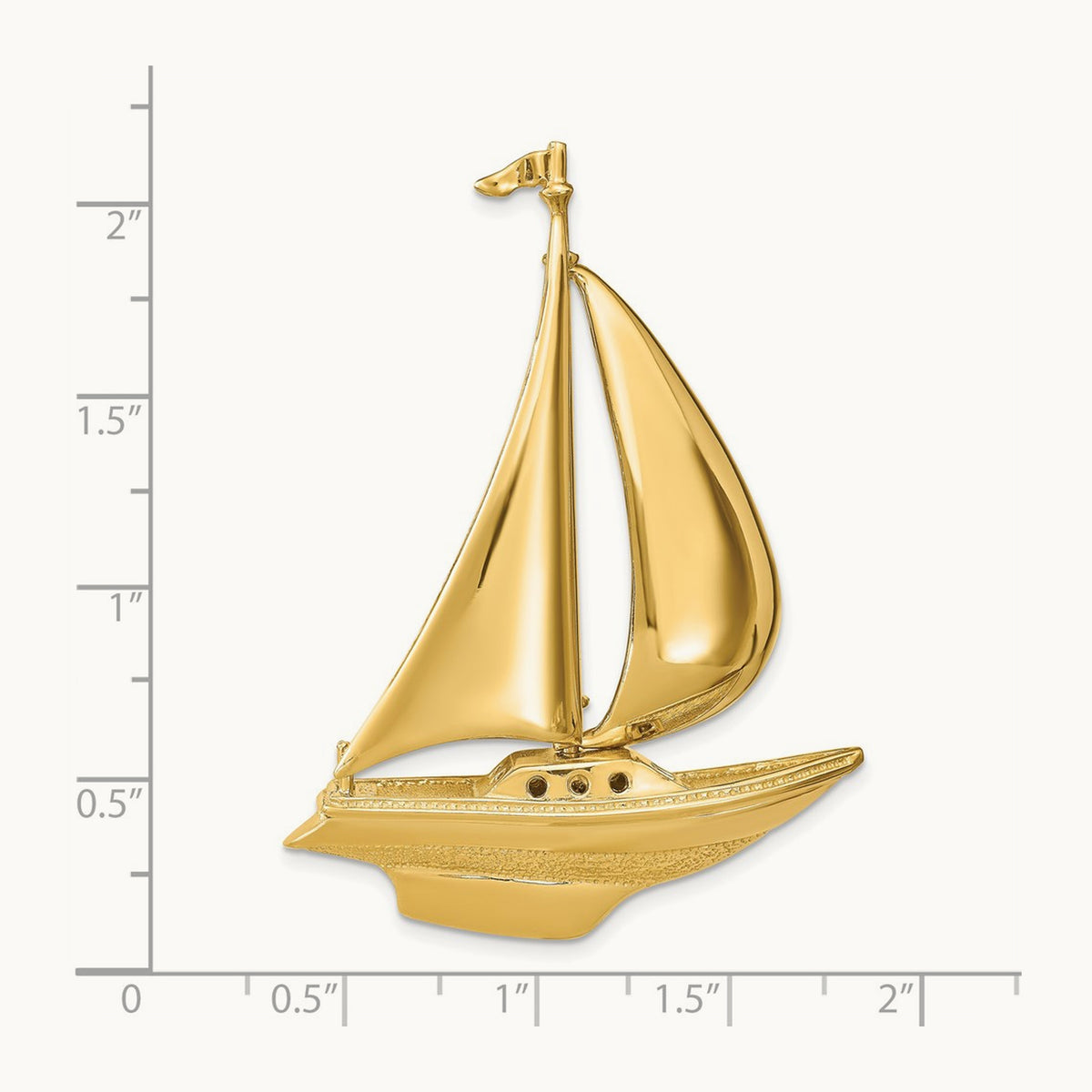 3D Moveable Sailboat Slide, 14K