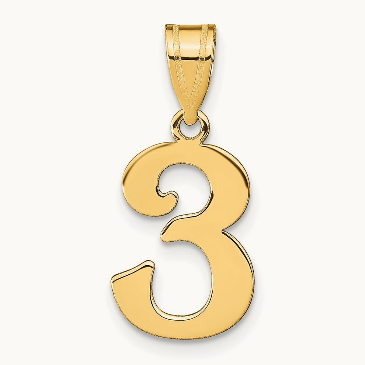 Polished Number 3 Pendant — photo set