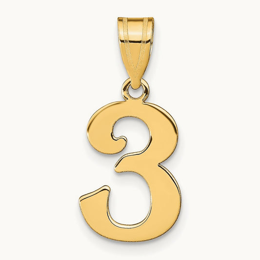 Polished Number 3 Pendant — photo set