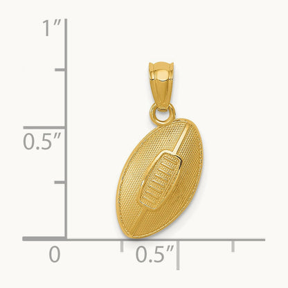 Football Pendant, 14K