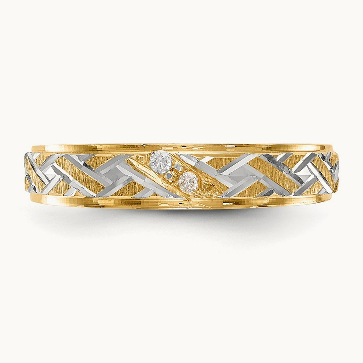 AA Quality Trio Ladies Complete Wedding Band, 14K