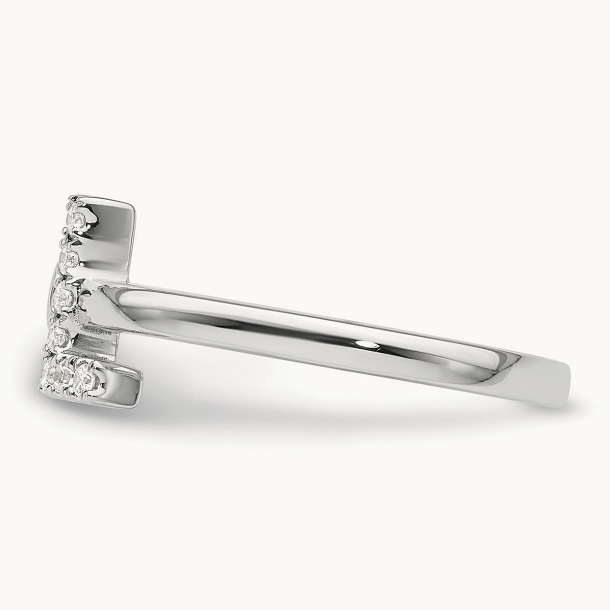 Initial L Adjustable Ring, 0.10 ct tw Lab-Grown Diamond
