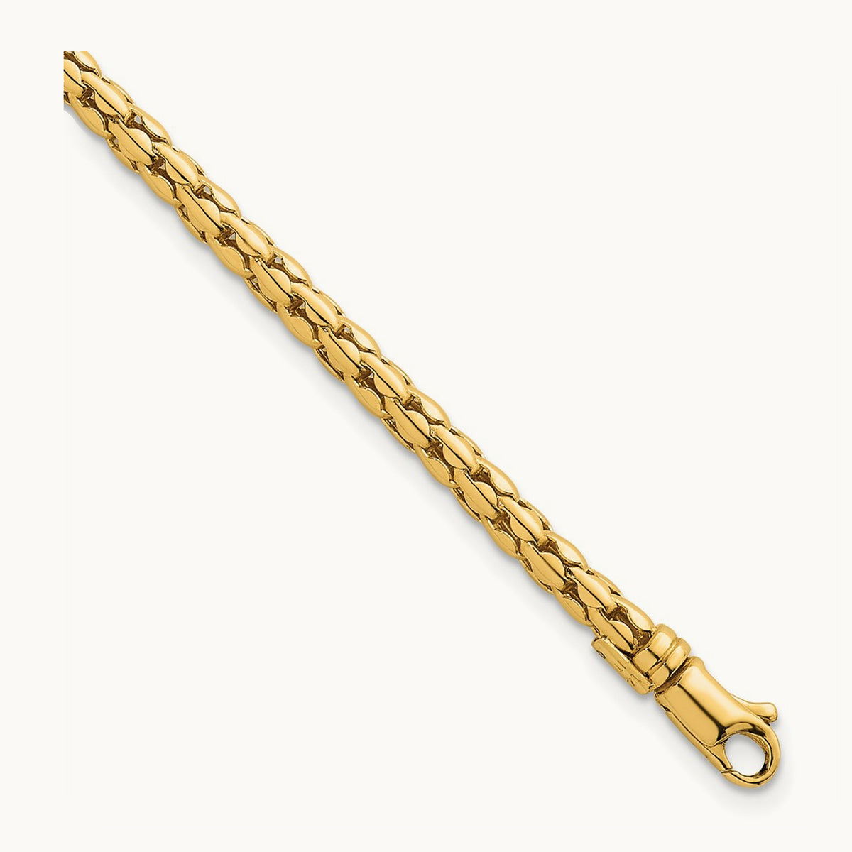 Polished Fancy Bracelet, 3.5mm, 14K