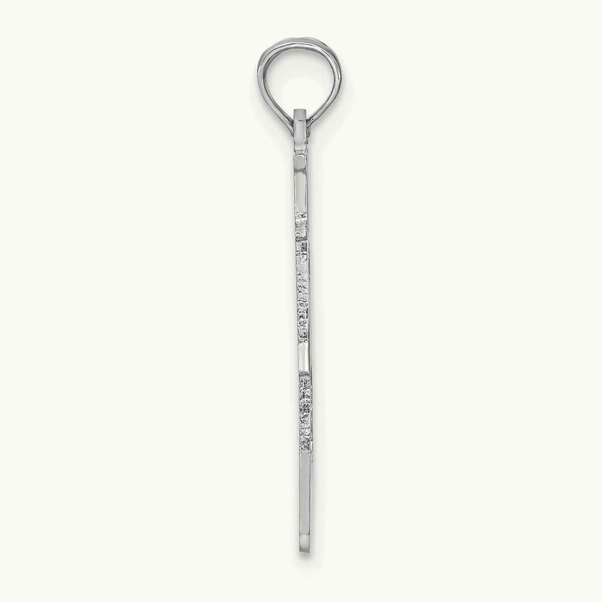 Solid Alabama State Pendant — 14K White Gold