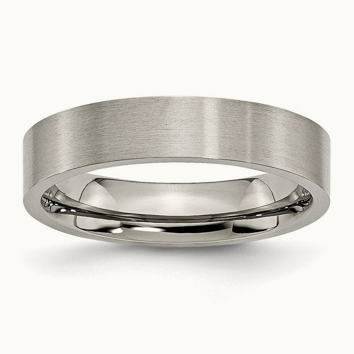 Titanium Flat 5mm Brushed Band