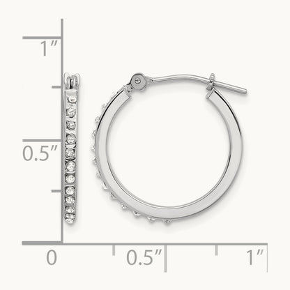 WG Diamond Fascination Dia. Dust/Accent Hoop Earrings, 14K
