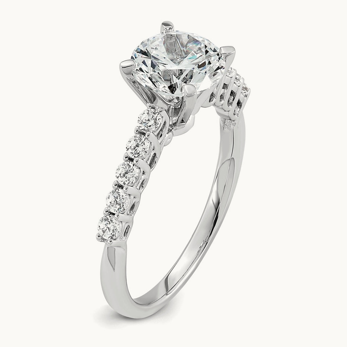 Round Engagement Ring, 2.00 ct tw Lab-Grown Diamond