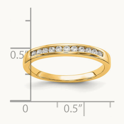 Channel Set Band, 0.10-1.00 ct tw Lab-Grown Diamond — 1/5 ct, 14K Yellow Gold