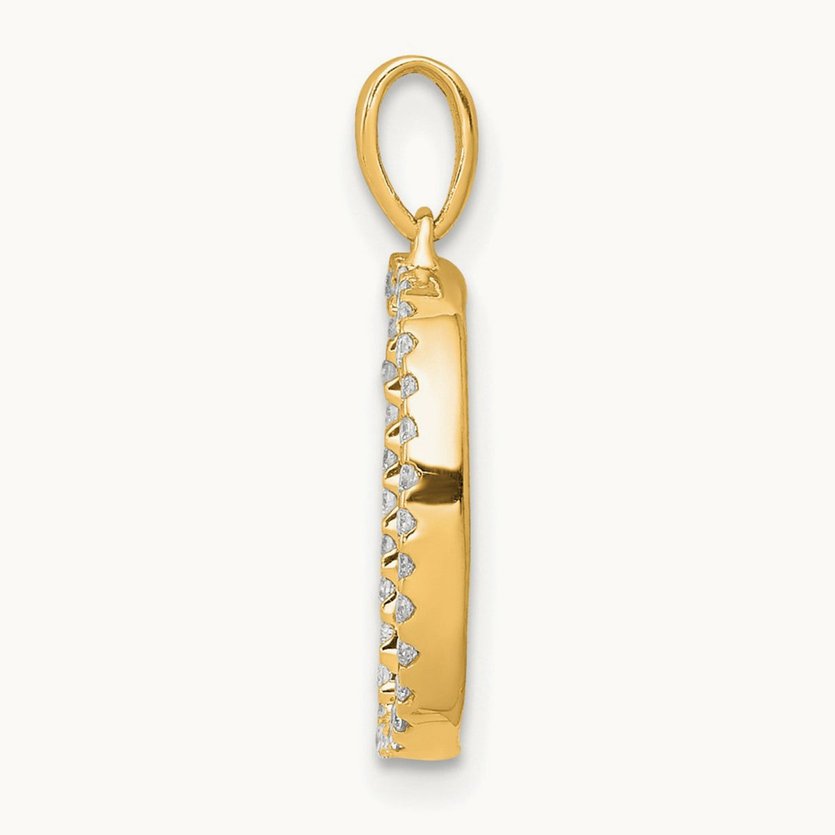 Diamond Letter D Initial Pendant, 14K