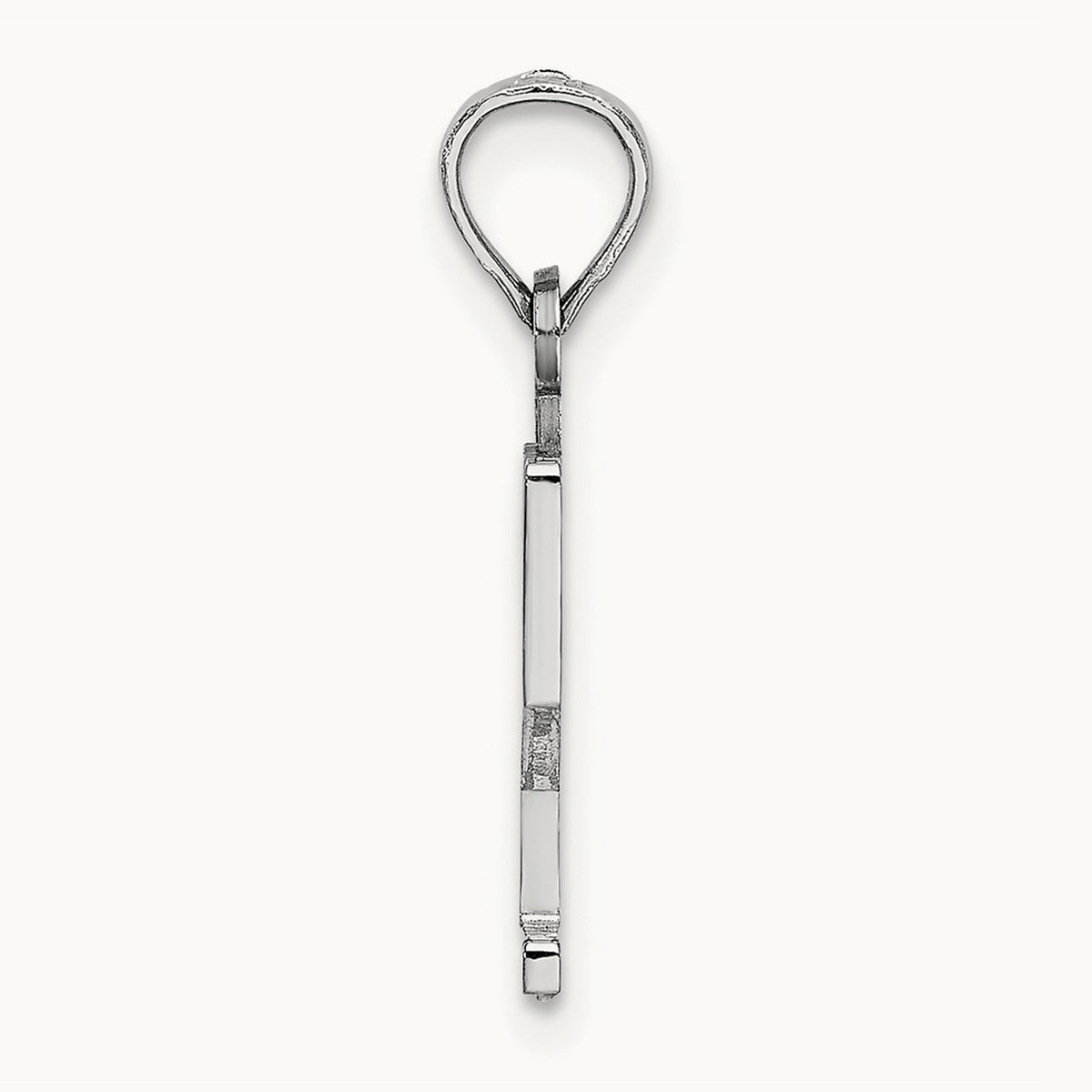 Polished Number 2 Pendant — 14K White Gold, 18.44mm