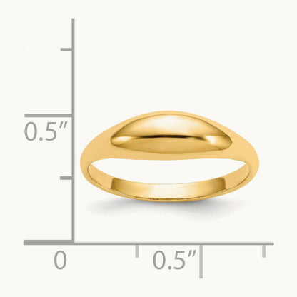 Childs Polished Dome Ring, 14K