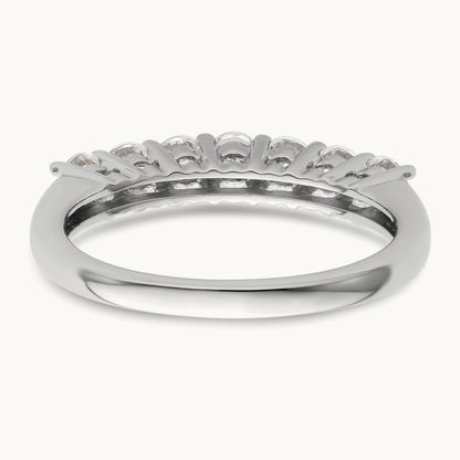 7-Stone Diamond Band, 14K White Gold