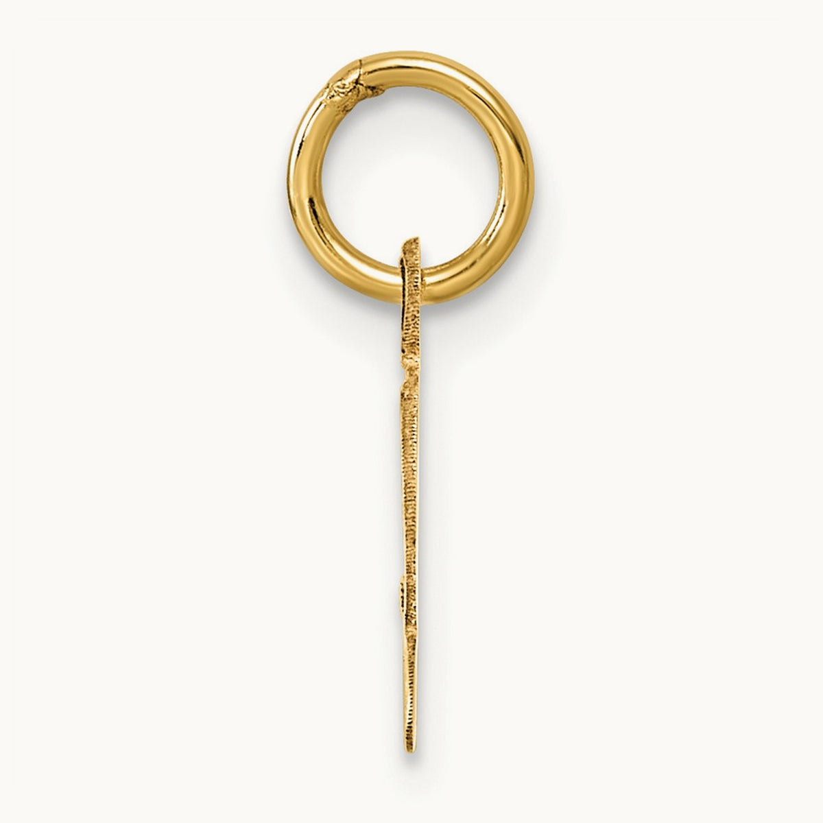 Uppercase Initial Charm — 14K Yellow Gold, S
