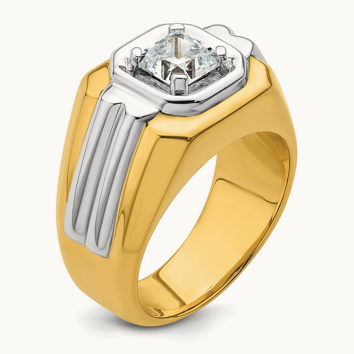 Two-tone Polished Men's Ring Mounting