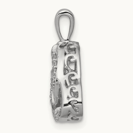 Vibrant Diamond Celtic Pendant, 14K White Gold