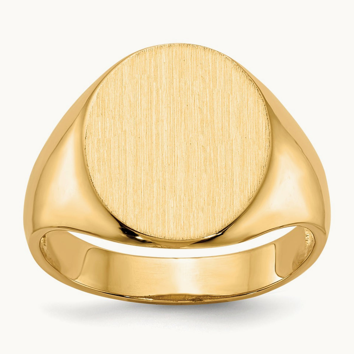 Open Back Mens Signet Ring — photo set