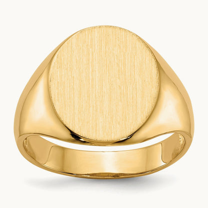Open Back Mens Signet Ring — photo set