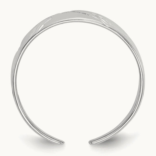 Fancy Toe Ring, 14K White Gold