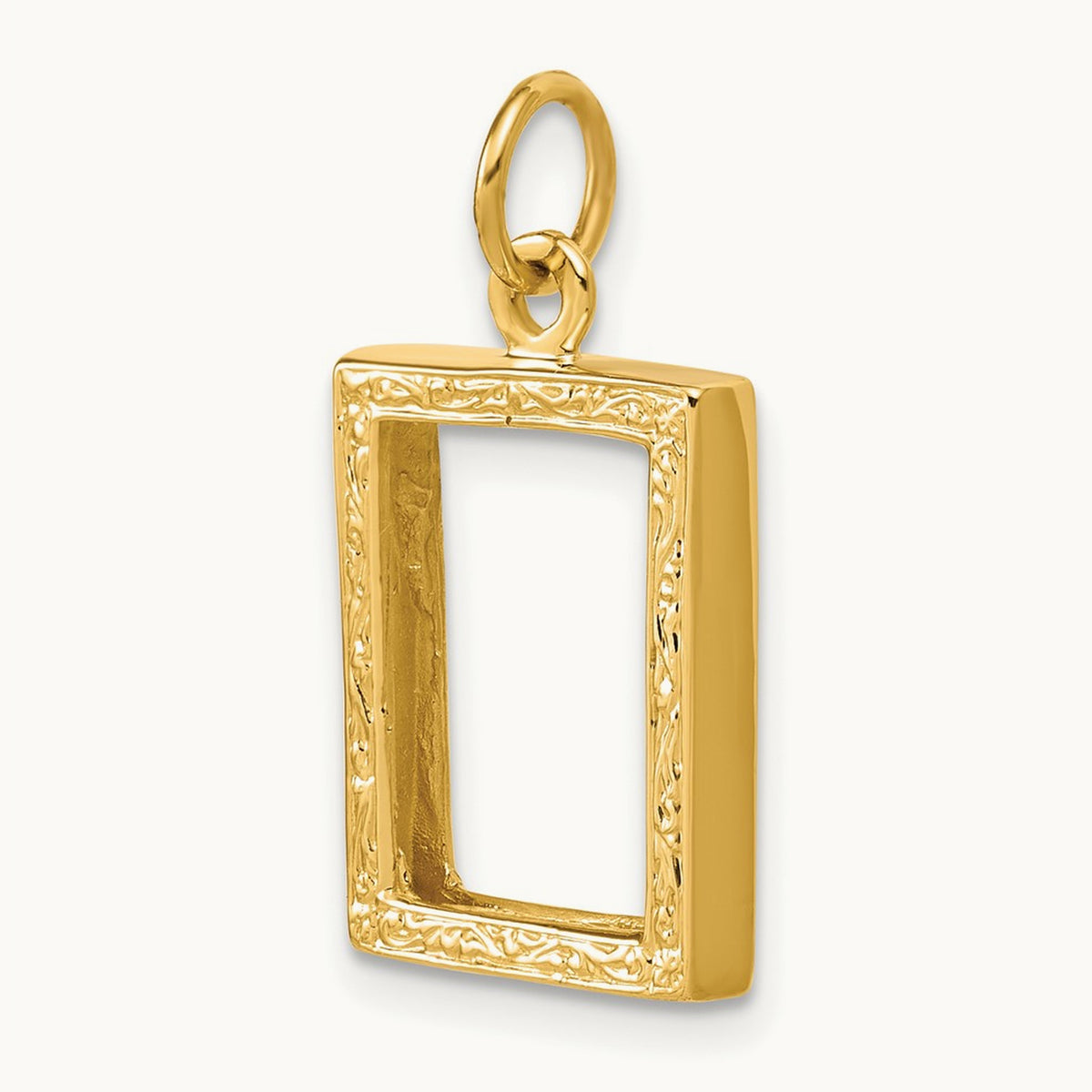 Small Picture Frame Pendant, 14K