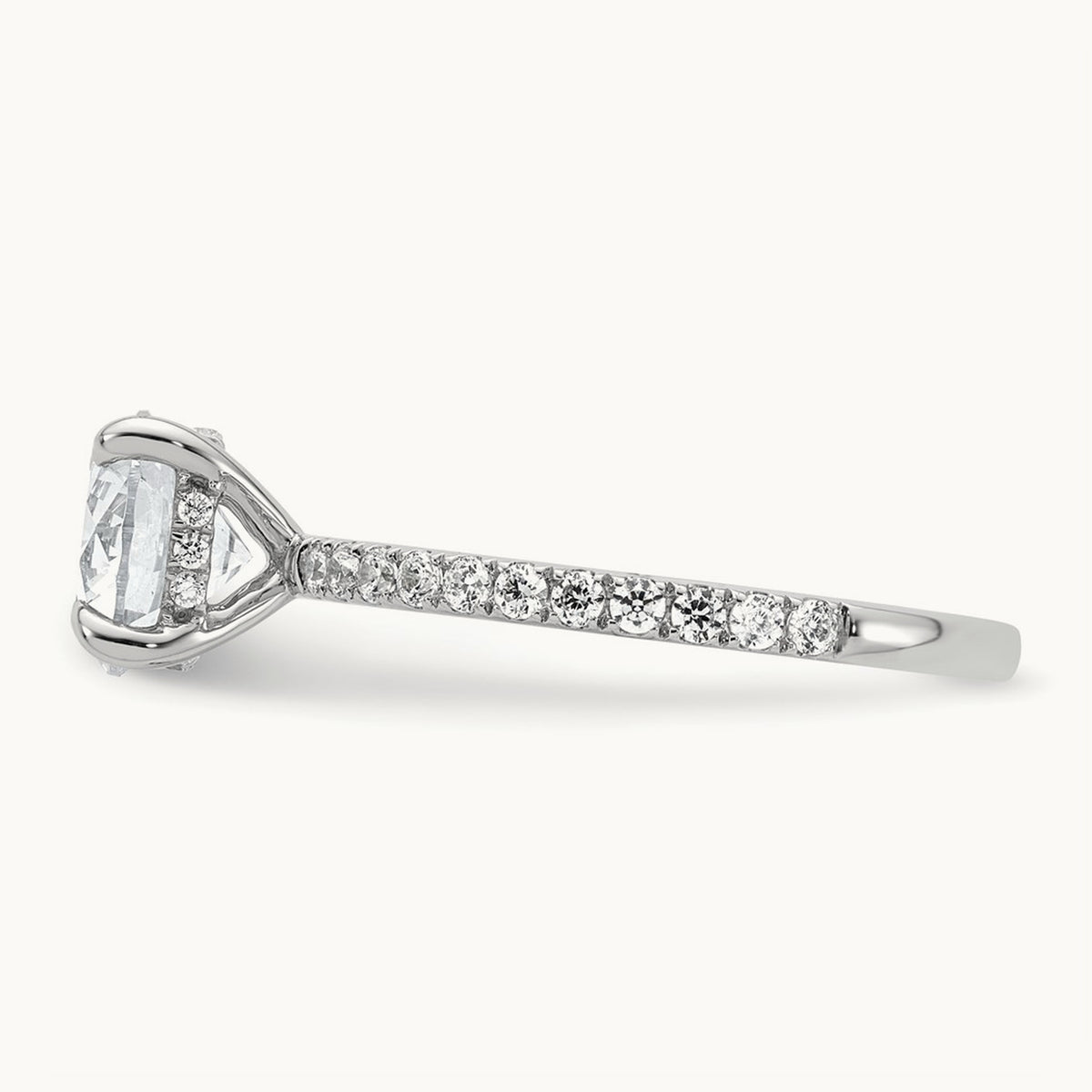 Round Solitaire Engagement Ring, 1.25-3.50 ct tw Lab-Grown Diamond — 14K White Gold, 7 (2)