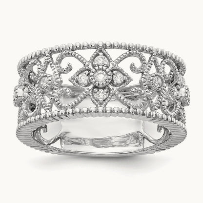 Fashion Band, 0.25 ct tw Lab-Grown Diamond — 14K White Gold