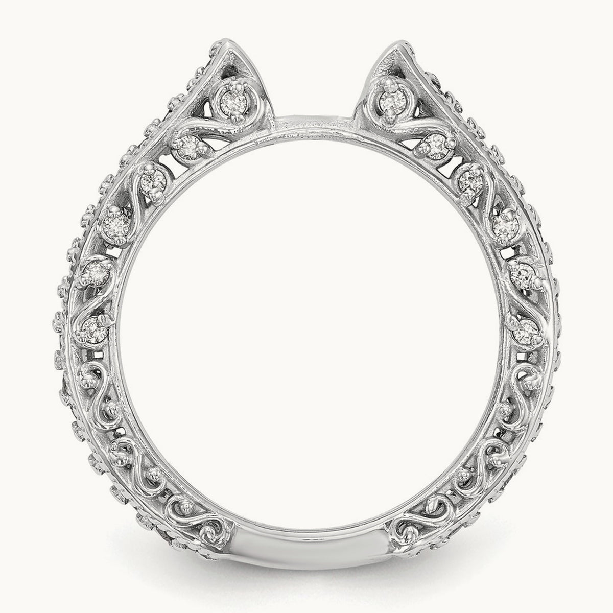 Peg Set Semi-Mount Engagement Ring, 0.50 ct tw