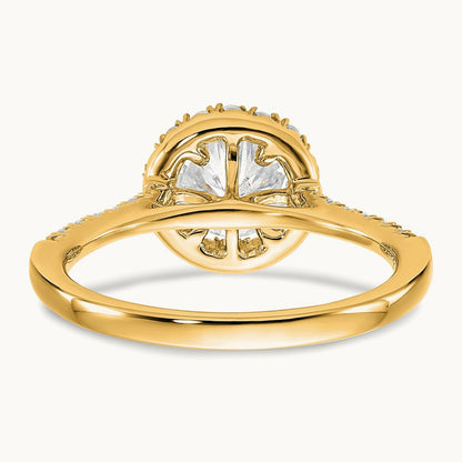 Semi-Mount Engagement Ring, 0.25-0.50 ct tw Lab-Grown Diamond — 1/3 ct (holds 1 ct center) · VS/SI (Great), 14K Yellow Gold, 7