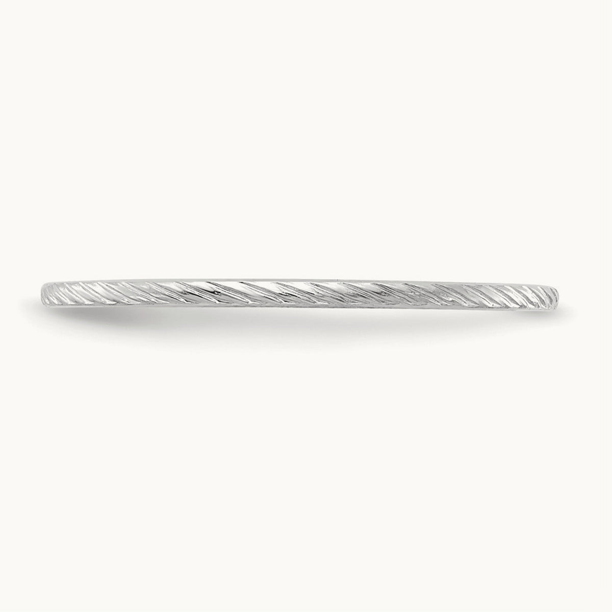 Twisted Wire Pattern Stackable Band — 10K White Gold