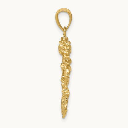 3-D Dragon Charm — 14K Yellow Gold