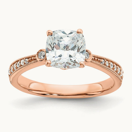 Cushion Semi-Mount Engagement Ring, 1.50 ct tw
